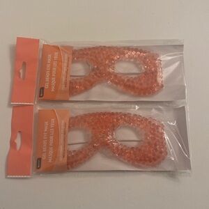 NWT B Pure Gel Beads Eye Face Masks Frozen Peas Reduces Puffiness Pink Set Of 2